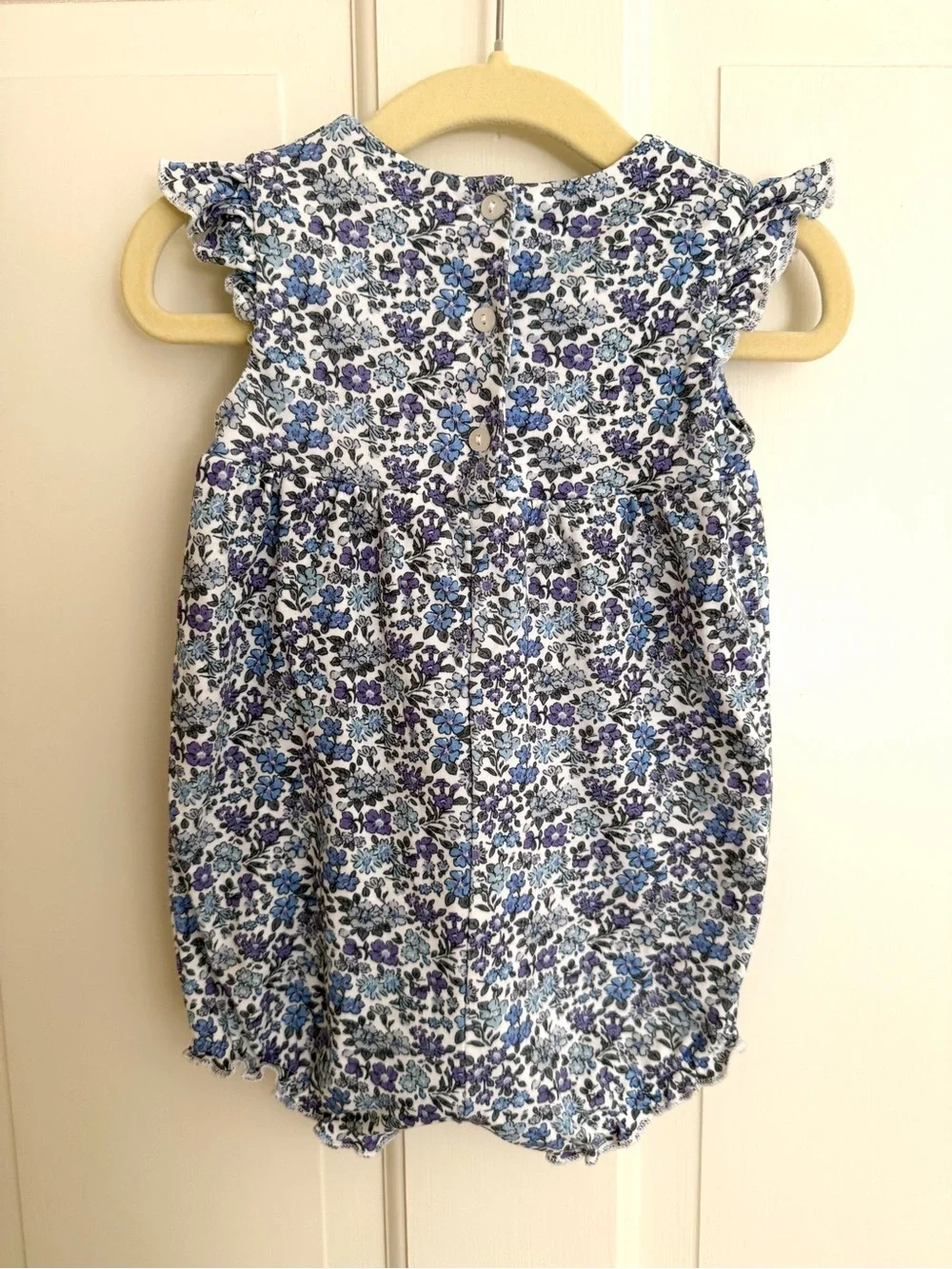 Petite Plume Fleur d’Azur Isla Romper Blue Floral